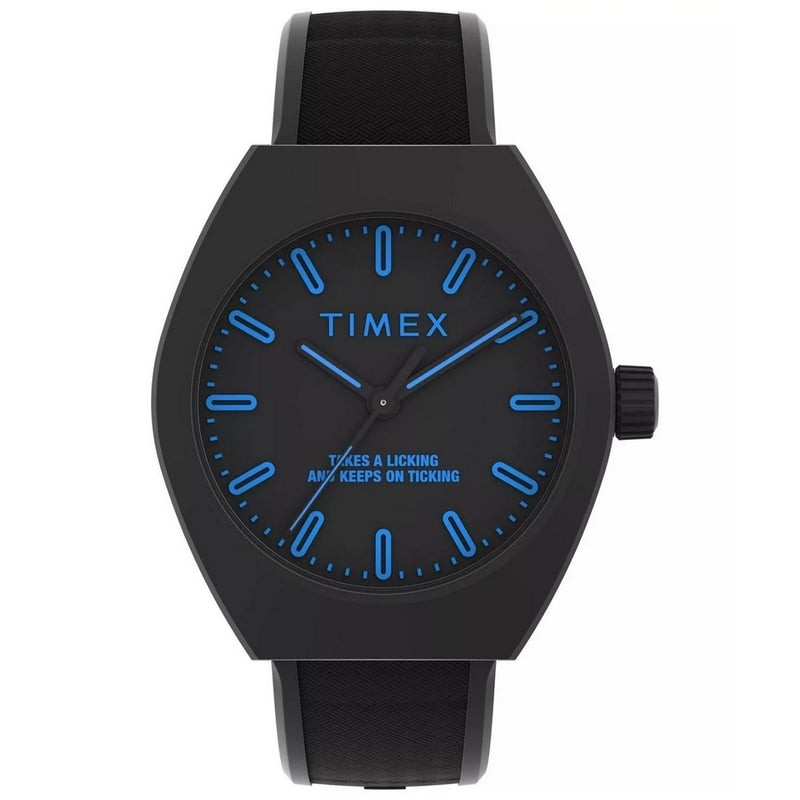 Timex Men's Trend TW2W42300 Strap Black Dial Quartz Movement Buckle Clasp 40mm Round Watch