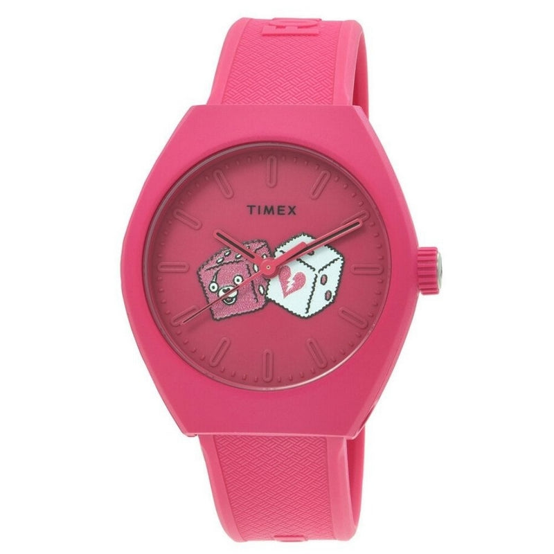 Timex Women's Urban Caine TW2W96800 Strap Red Dial Quartz Movement Buckle Clasp 40mm Round Watch
