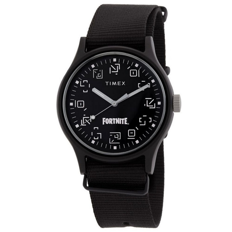 Timex Men's Fortnite TW2W97000 Strap Black Dial Quartz Movement Buckle Clasp 40mm Round Watch