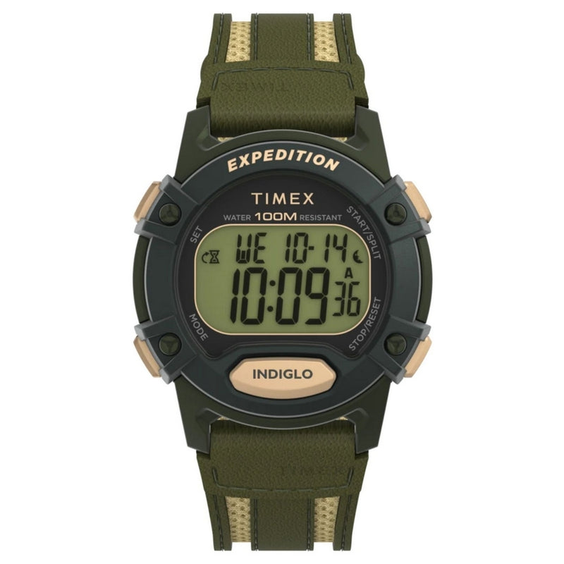 Timex Men's Expedition TW4B30300 Strap Green Dial Quartz Movement Buckle Clasp 41mm Round Watch