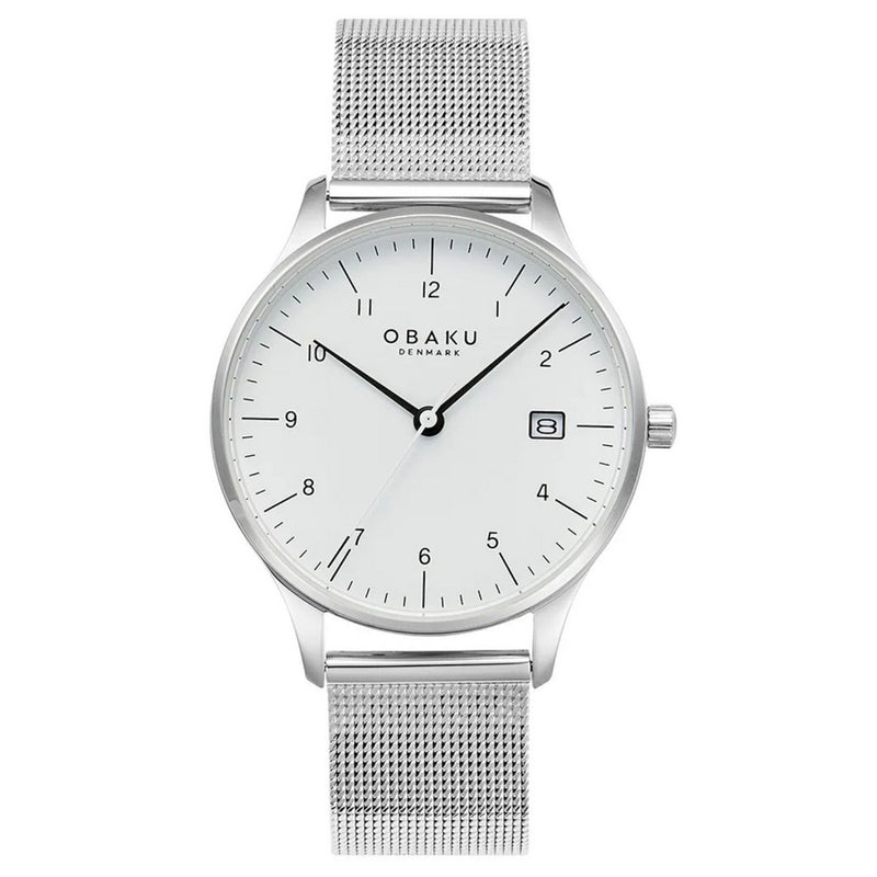Obaku Women's Chia Lille V298LDCWMC Bracelet White Dial Quartz Movement Jewelry Clasp 34mm Round Watch