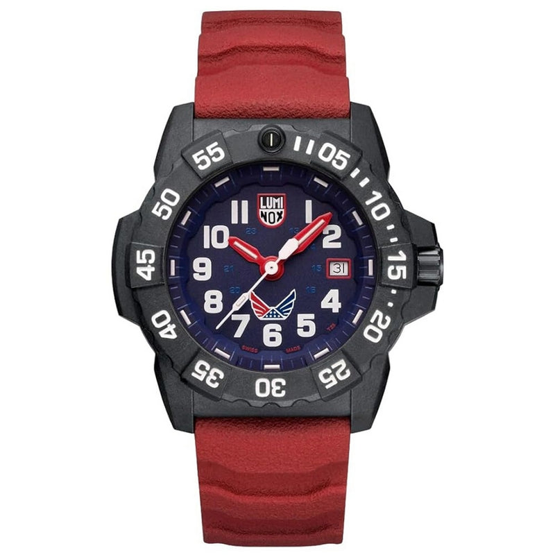 Luminox Men's Volition XS.3501.LM.VO.SET Strap Blue Dial Quartz Movement Buckle Clasp 45mm Round Watch